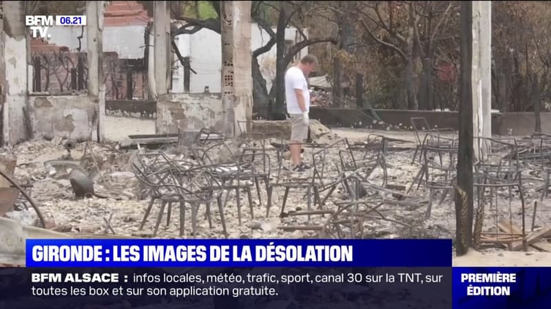 Les images avant/après les incendies en Gironde
