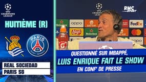 Real Sociedad - PSG : le show Luis Enrique, qui s'amuse des questions sur Mbappé