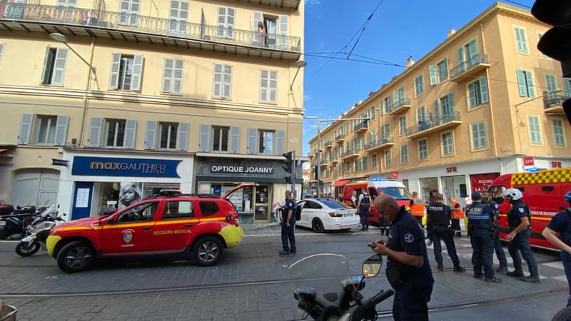 Un accident à Nice le 21 septembre 2022 à l'angle de l'avenue de la République