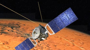 Mars express est en orbite autour de la planète Mars depuis le 2 juin 2003.