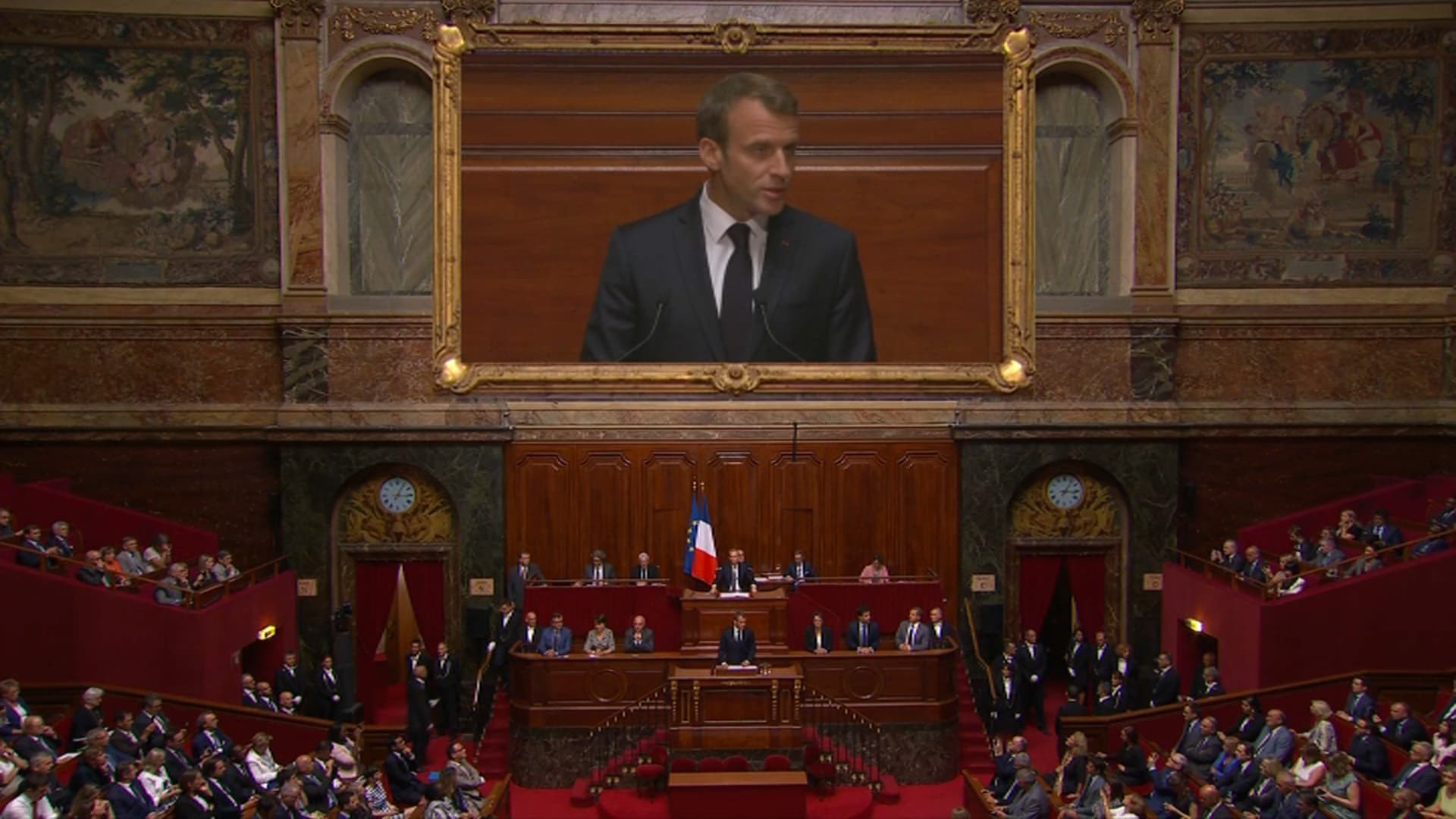Emmanuel Macron, au Congrès de Versailles. 