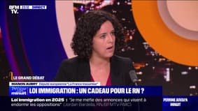 Pour Manon Aubry (députée européenne LFI), le gouvernement "agiter le chiffon de l'immigration" Pour "oublie le budget"