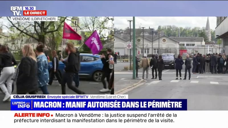 Emmanuel Macron à Vendôme: l'arrêté préfectoral interdisant la manifestation dans le périmètre de la visite du président suspendu par la justice