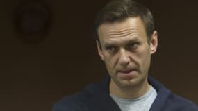 L'opposant russe Alexeï Navalny au tribunal, le 12 février 2021 à Moscou