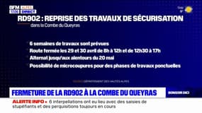 Hautes-Alpes: reprise des travaux de sécurisation sur la RD902
