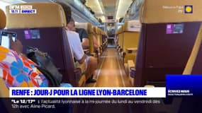 Lyon-Barcelone : BFM Lyon à bord du premier train de la RENFE