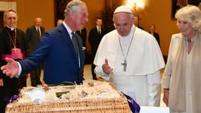 Le prince Charles et son épouse Camilla reçus par le Pape au Vatican, le 4 avril 2017