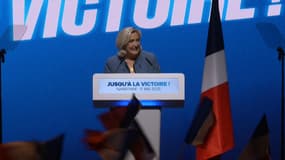 Marine Le Pen lors d'un discours à Narbonne à l'occasion du 1er-Mai