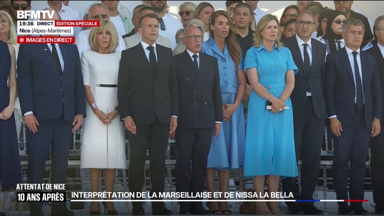 Hommage aux victimes de l'attentat de Nice du 14-Juillet: la Marseillaise retentit pour clôturer la cérémonie