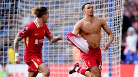 Trent Alexander-Arnold lors de Leicester-Liverpool, le 20 avril 2025 en Premier League