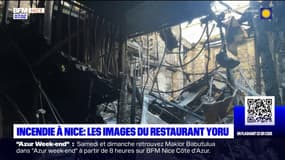 Incendie à Nice: les images du restaurant Yoru