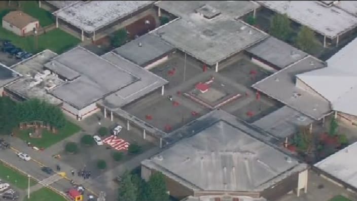La Marysville-Pilchuck High School, près de Seattle, a été la cible d'un tireur vendredi.