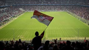 Dans les gradins de l'Allianz Arena à Munich en Allemagne.