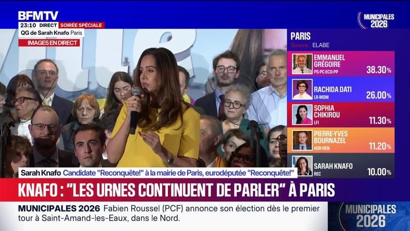 Municipales 2026 à Paris: "Je veux la victoire contre la gauche", déclare Sarah Knafo