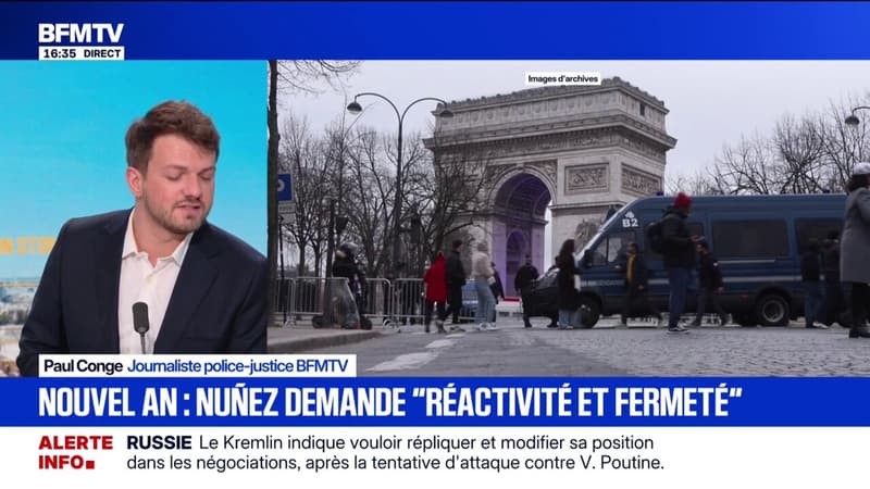 Nouvel An: Laurent Nuñez demande de la "réactivité et de la fermeté" aux forces de l'ordre