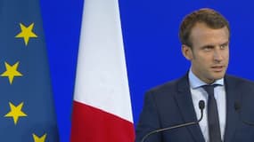 Emmanuel Macron s'exprime après sa démission du gouvernement, mardi 30 août 2016