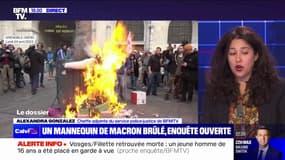 Grenoble: une enquête ouverte après l'incendie d'un mannequin à l'effigie d'Emmanuel Macron
