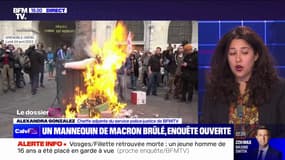 Grenoble: une enquête ouverte après l'incendie d'un mannequin à l'effigie d'Emmanuel Macron