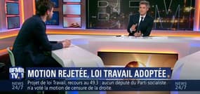 Loi Travail: la motion de censure de la droite rejetée, texte adopté (2/4)