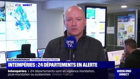 Intempéries: 24 départements placés par Météo France en vigilance inondation, pluie-inondation ou avalanches