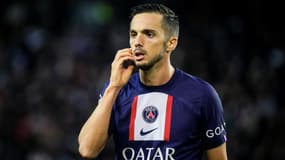 Pablo Sarabia avec le PSG, à Paris le 11 octobre 2022