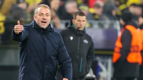 Hansi Flick lors de Dortmund-Barça (2-3, Ligue des champions), le 12 décembre 2024