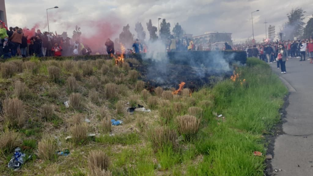 Il y a un petit départ de feu sur le trajet du bus lillois (16 mai 2021).