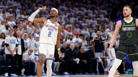 Shai Gilgeous-Alexander lors de la victoire d'Oklahoma City face à Minnesota (114-88, play-offs NBA), le 20 mai 2025