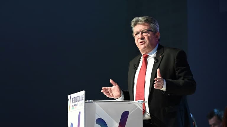 Jean-Luc Melenchon, leader de LFI et de la Nupes, en meeting à Toulouse, le 14 juin 2022