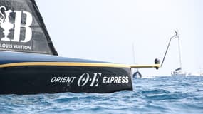 Le voilier d'Orient Express Racing Team, au large de Barcelone le 29 août 2024