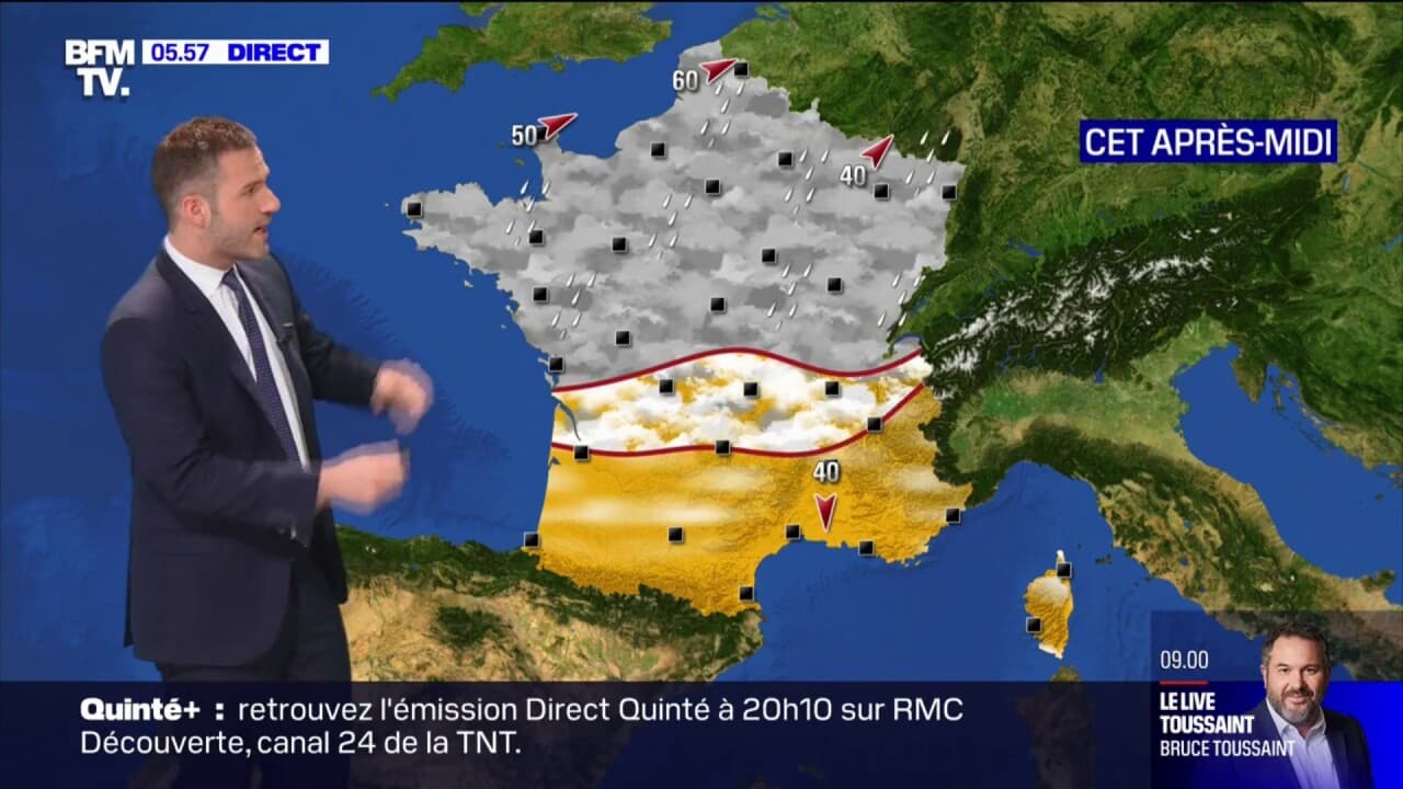 De la pluie et des nuages sur la partie nord du pays ce vendredi, plein ...