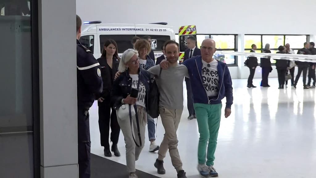 L’ex-otage français Louis Arnaud, détenu en Iran depuis septembre 2022, arrivé ce jeudi 13 juin en France.