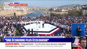 Meeting d'Emmanuel Macron à Marseille: "Nous formerons 400.000 personnes en plus aux métiers de la transition écologique"