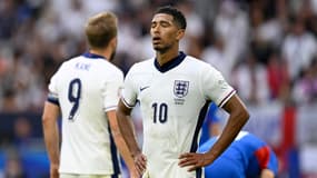 La déception de Jude Bellingham lors du huitième de finale de l'Euro disputé par l'Angleterre, 30 juin 2024.