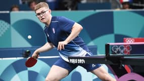 Le pongiste français Alexis Lebrun lors des JO de Paris, le 29 juillet 2024