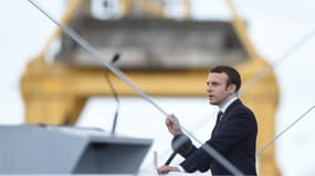 Emmanuel Macron s'est rendu ce mercredi sur les chantiers STX de Saint-Nazaire 