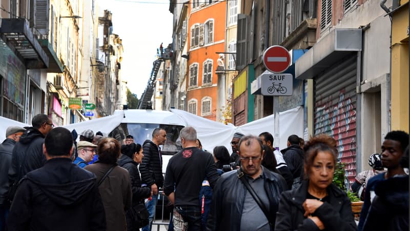 Rue d'Aubagne à Marseille. 