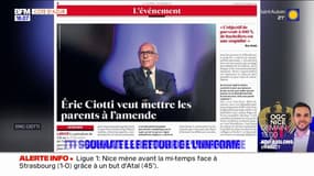 Éric Ciotti veut expérimenter le port de l'uniforme dans les collèges des Alpes-Maritimes