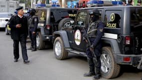 Policiers égyptiens dans la capitale du Caire. (Image d'illustration)