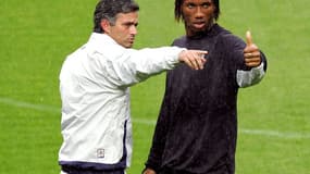 José Mourinho et Didier Drogba en 2004