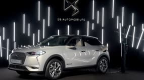 Une DS3 Crossback 100% électrique exposée au Mondial de l'Automobile de Paris en 2018.