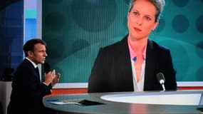 Une image de Lucie Castets lors de l'interview d'Emmanuel Macron sur France 2, le 23 juillet 2024