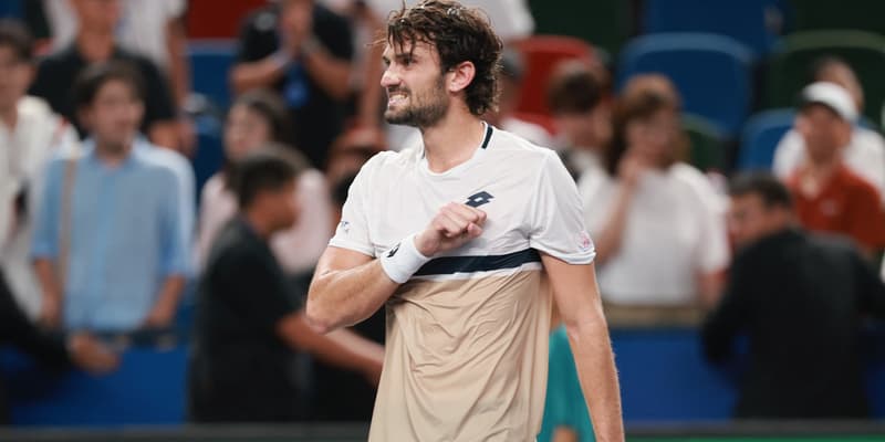 Valentin Vacherot lors de sa victoire face à Holger Rune en quart de final du Masters de Shanghai.