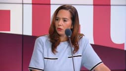 Sarah Knafo, la candidate Reconquête aux municipales à Paris, sur le plateau des Grandes Gueules le 23 janvier 2026