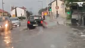 Les orages ont provoqué des inondations à Décines-Charpieu ce mercredi soir.