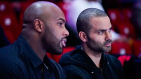 Teddy Riner et Tony Parker, à Paris le 1er janvier 2017