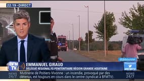 Mutinerie à la prison de Poitiers-Vivonne: des prisonniers mettent le feu à un bâtiment (1/2)