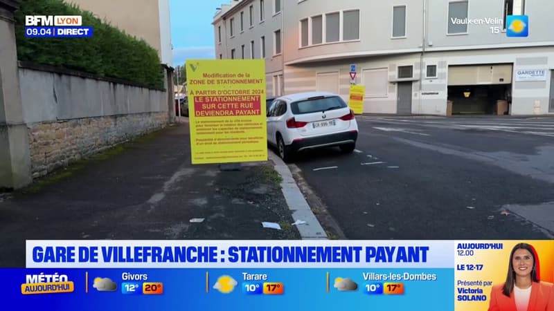 Gare de Villefranche-sur-Saône: certaines places des rues environnantes deviennent payantes