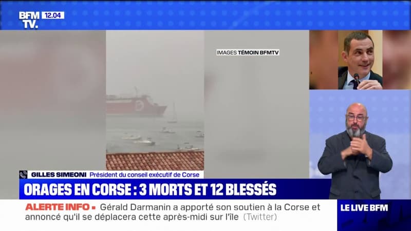 Orages violents en Corse: Gilles Simeoni déplore un phénomène 