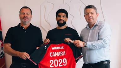 Mahdi Camara a signé un contrat de quatre ans avec le Stade Rennais, le 13 août 2025.